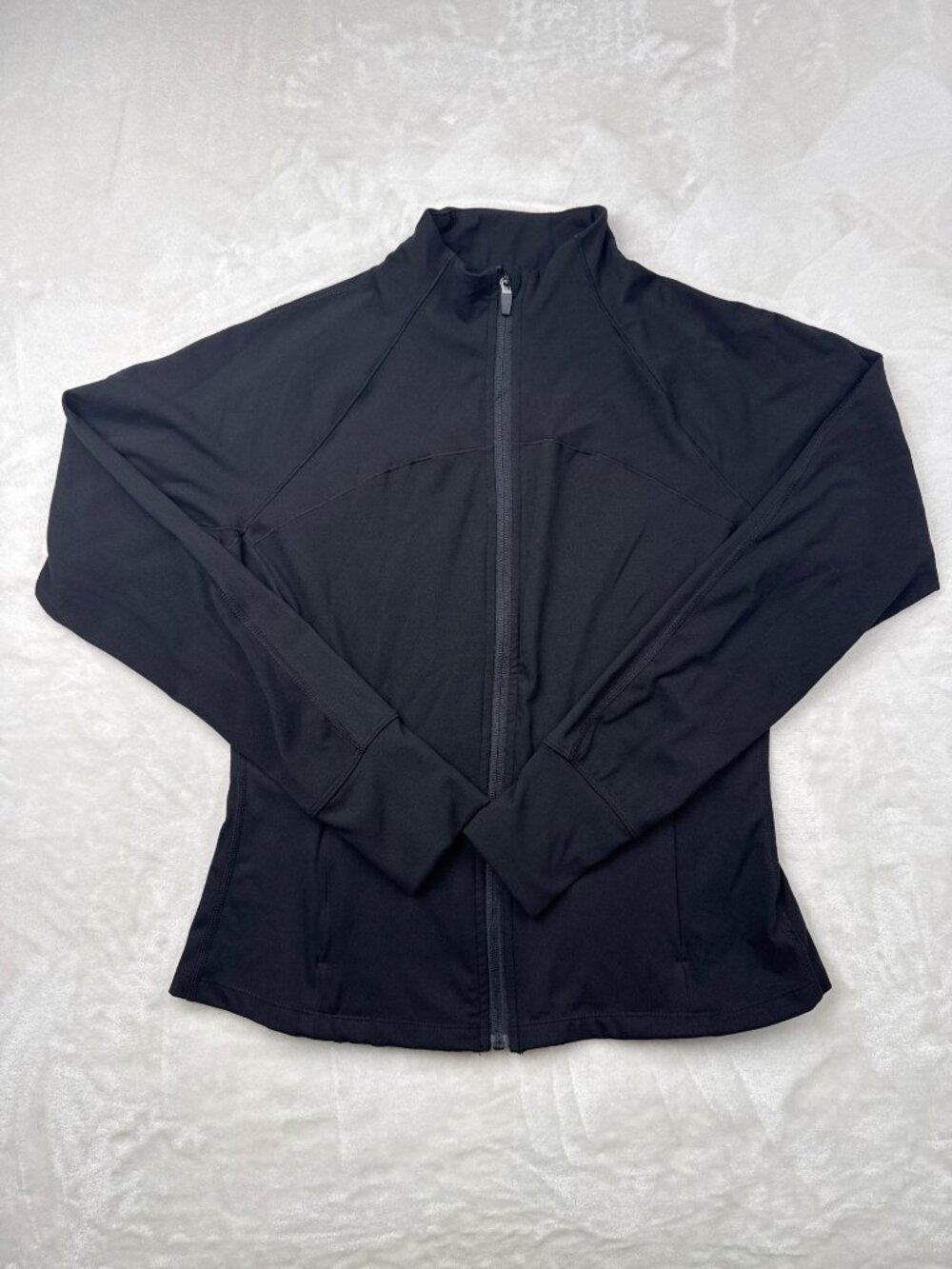 Jockey Womens Black Full-Zip Jacket Small Polyester Blend